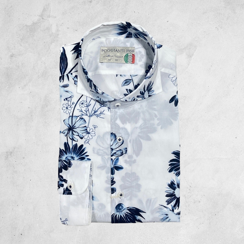 Long Sleeve Shirt Navy Floral