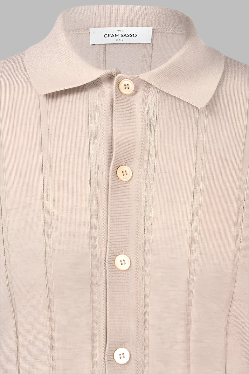 Ribbed Polo Shirt