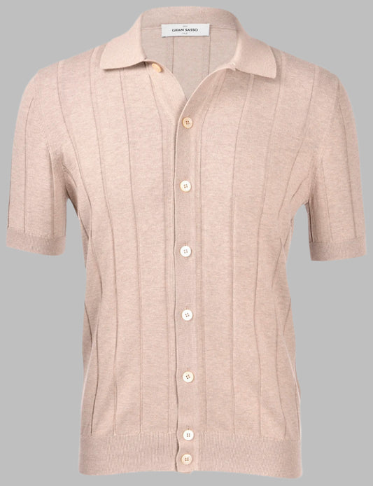 Ribbed Polo Shirt