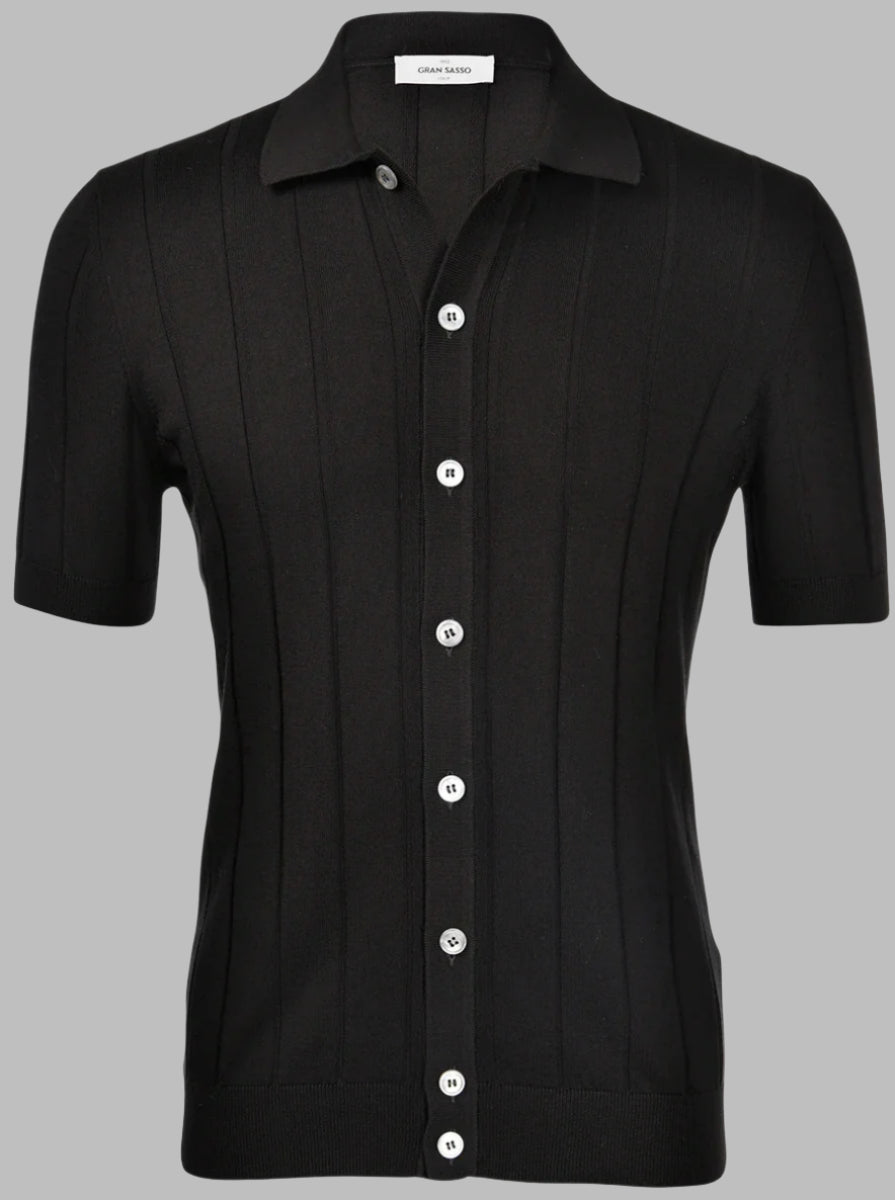 Ribbed Polo Shirt