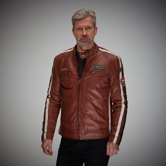 Gulf racing leather jacket 50% OFF