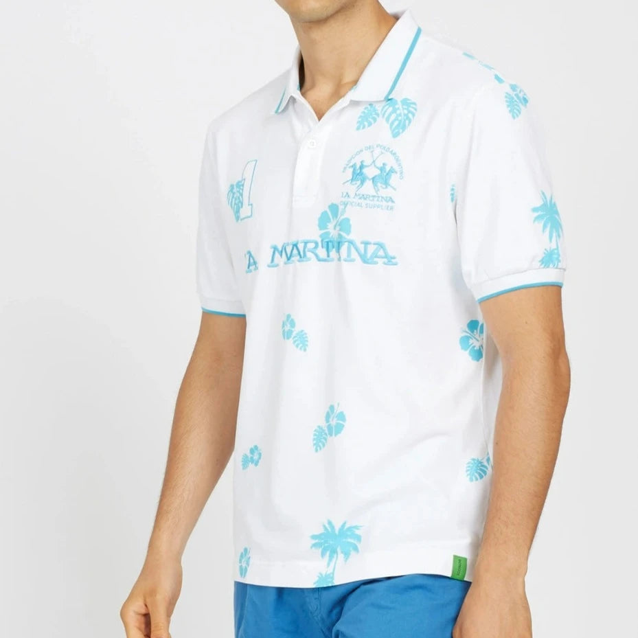 Floral Print Polo