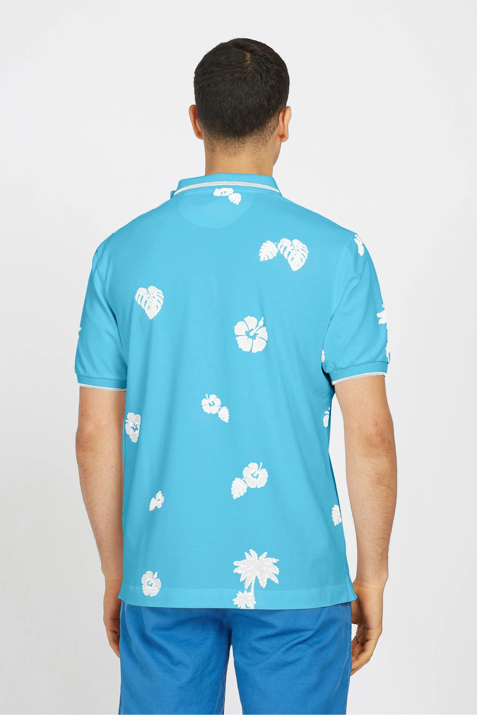 Floral Print Polo