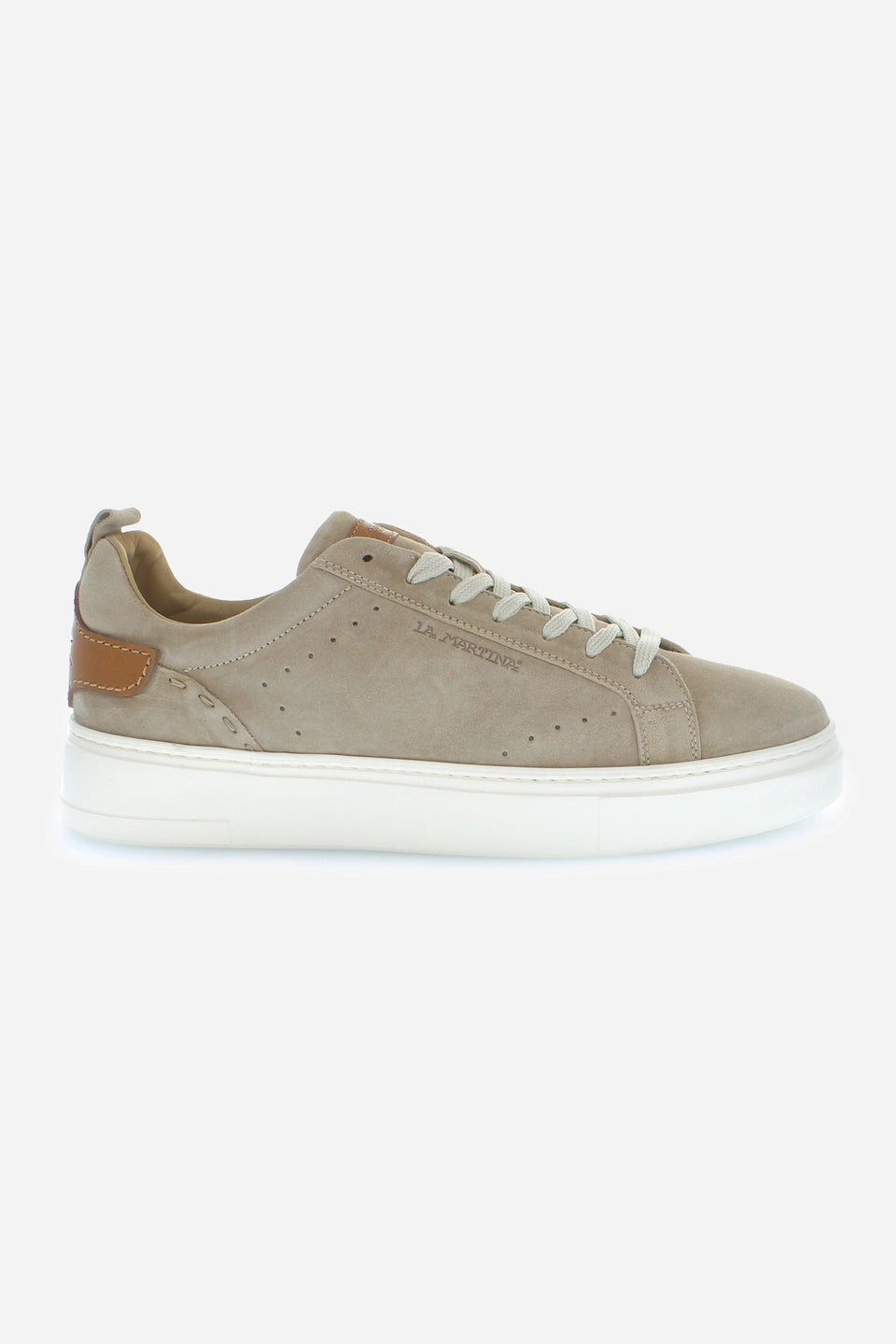 La Martina Beige Suede Sneaker