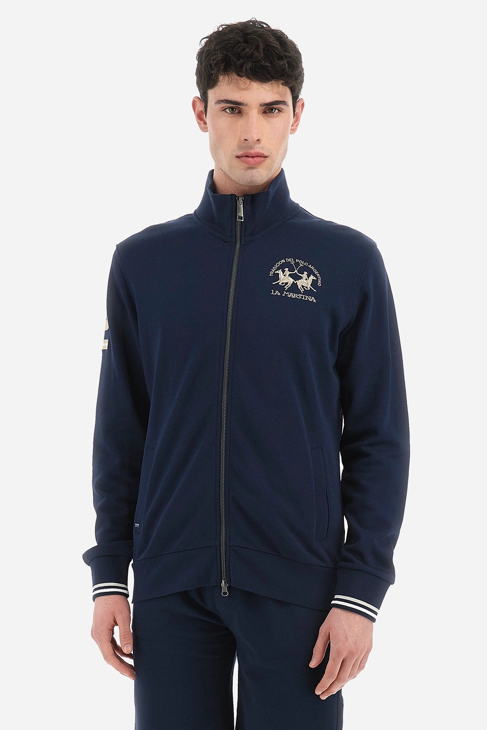 La Martina Felpe Con La Zip Felpa Full Zip Logo Ricamato Uomo La