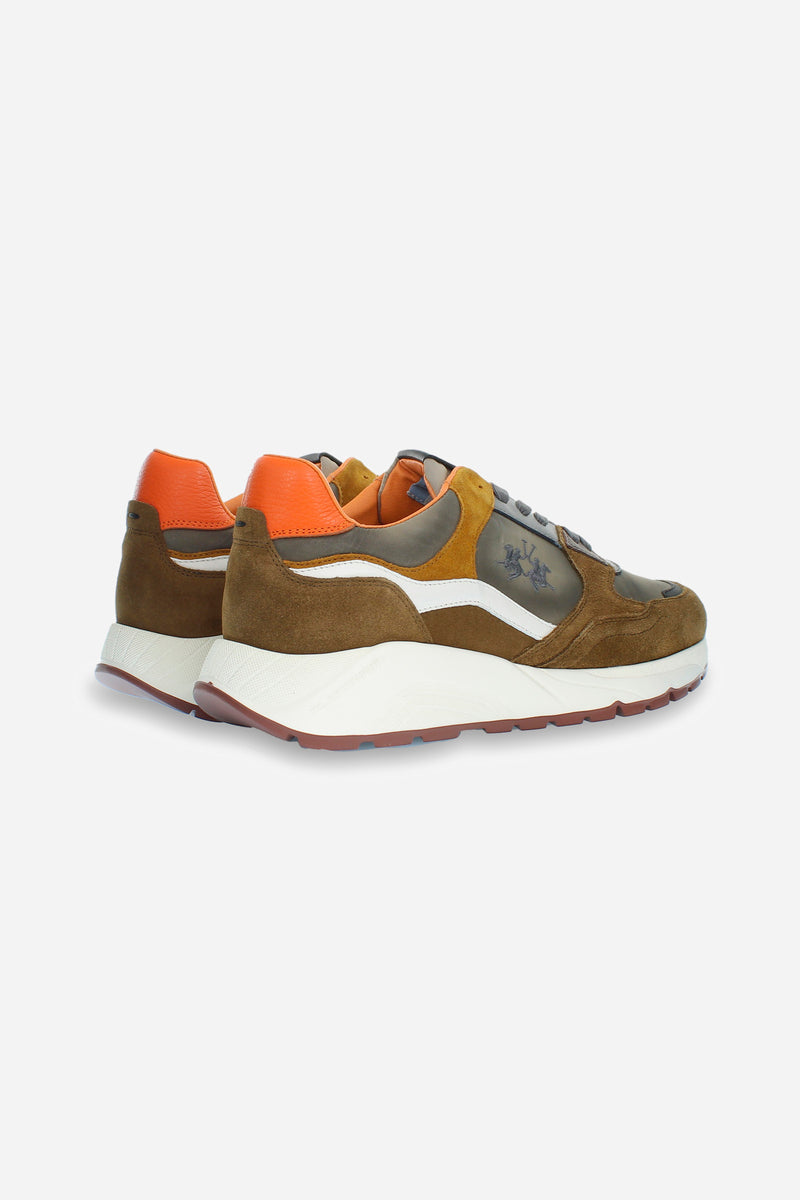 Suede trim sneaker