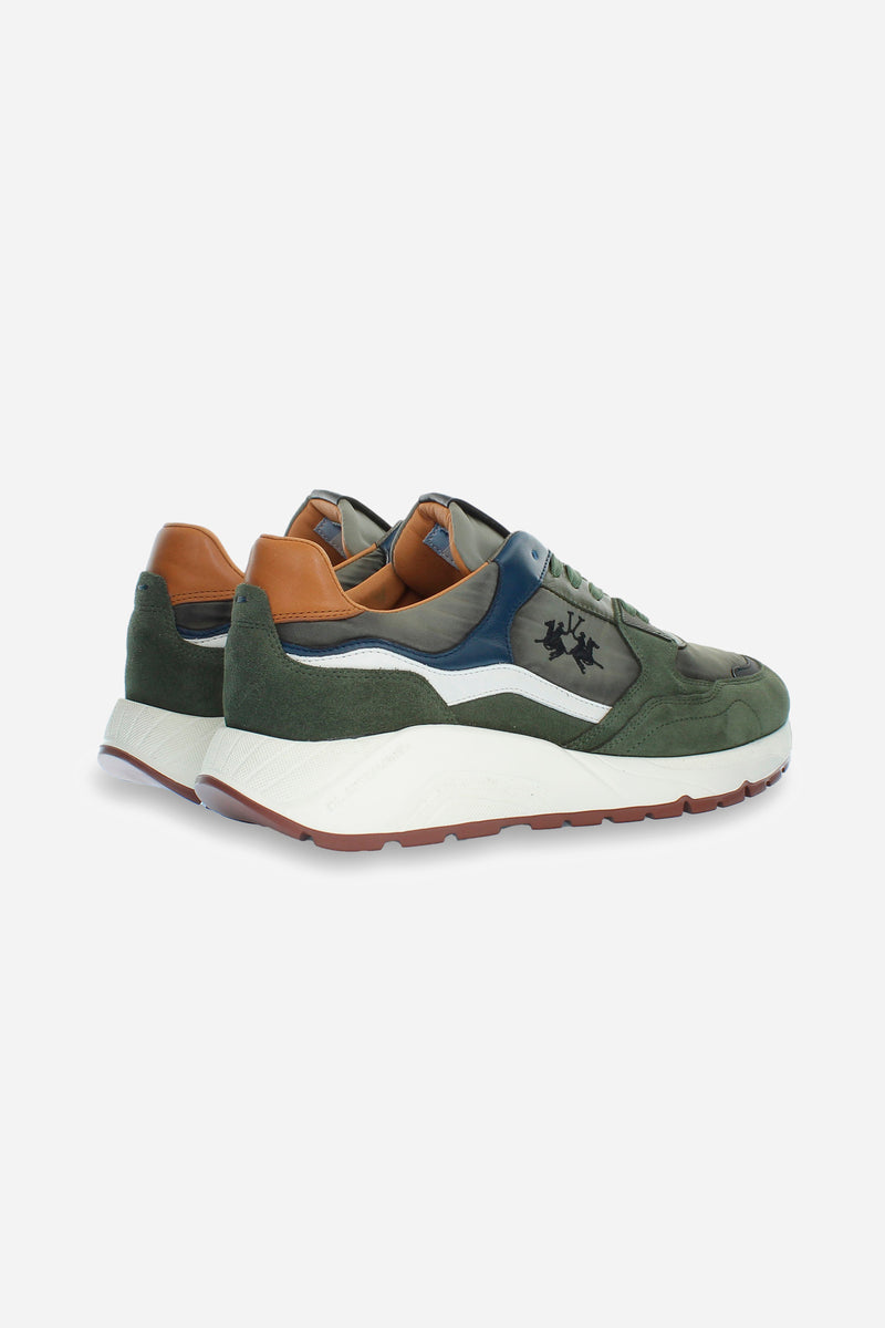Suede trim sneaker