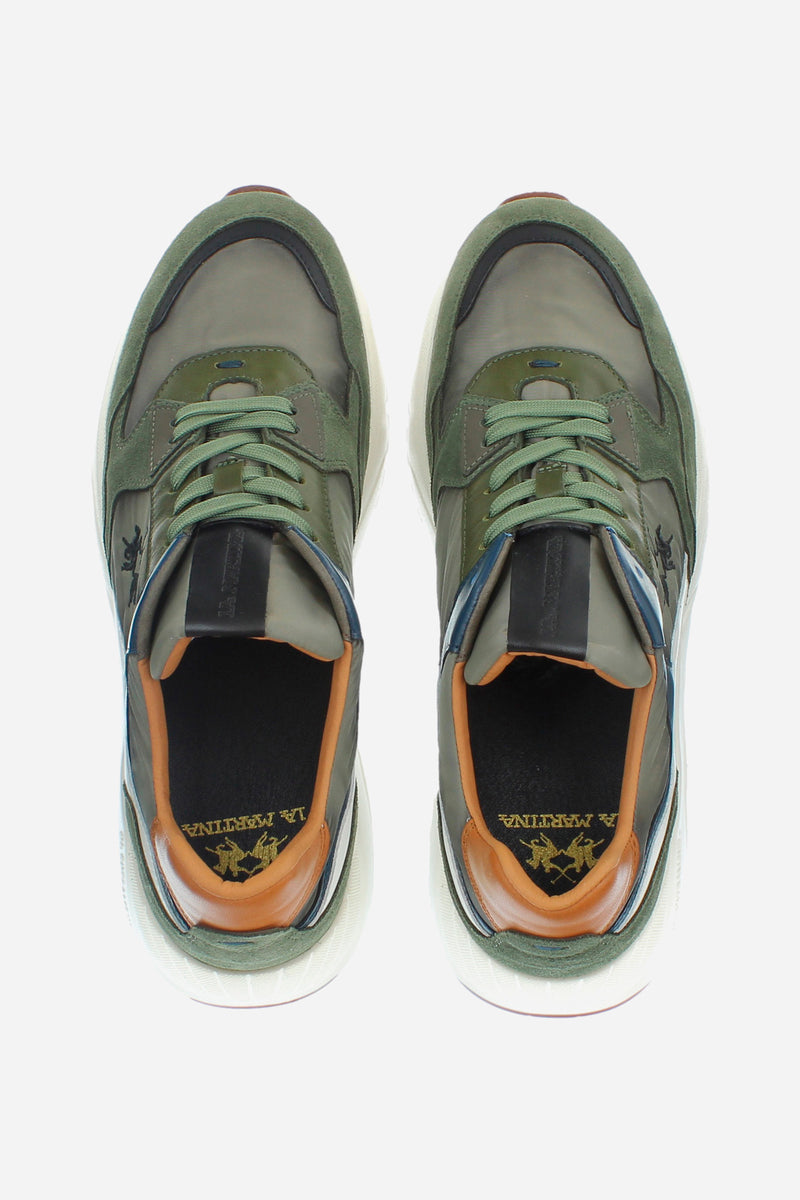 Suede trim sneaker
