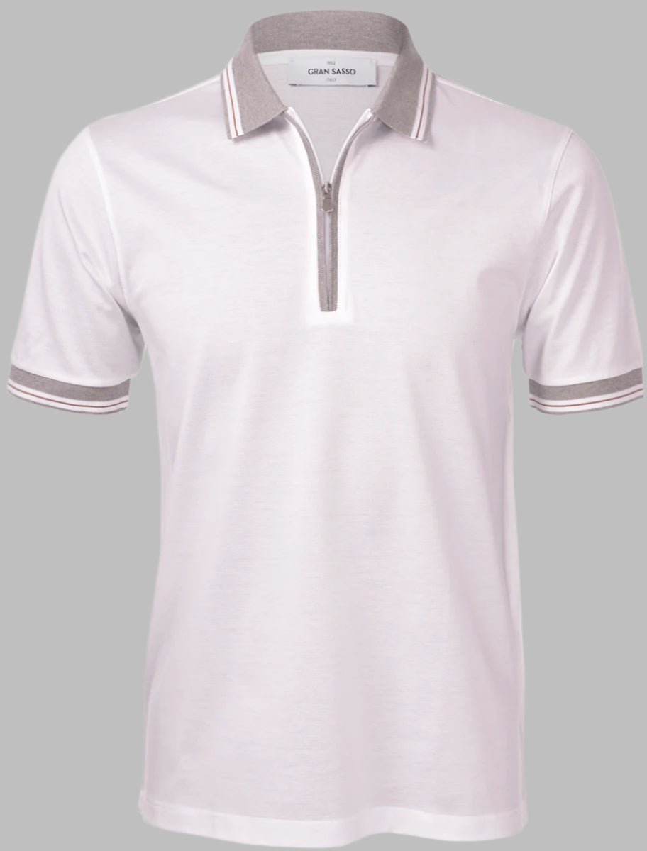 Short Sleeve Zip Polo