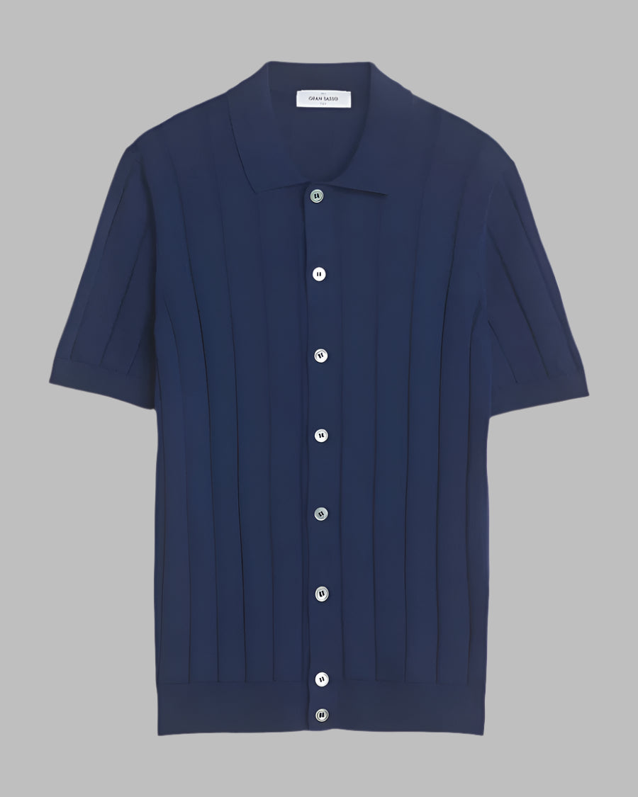 Ribbed Polo Shirt