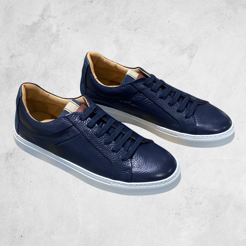 Pebble Leather Sneakers