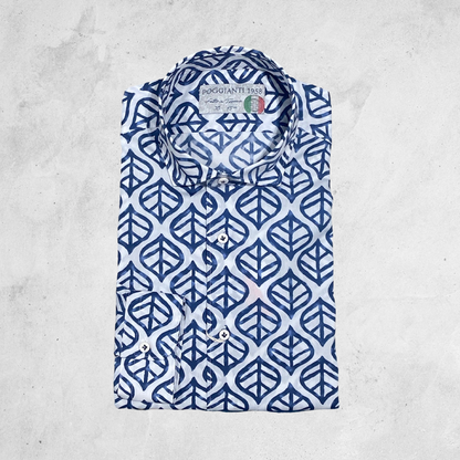 Poggianti Long Sleeve Shirt Astec Blue