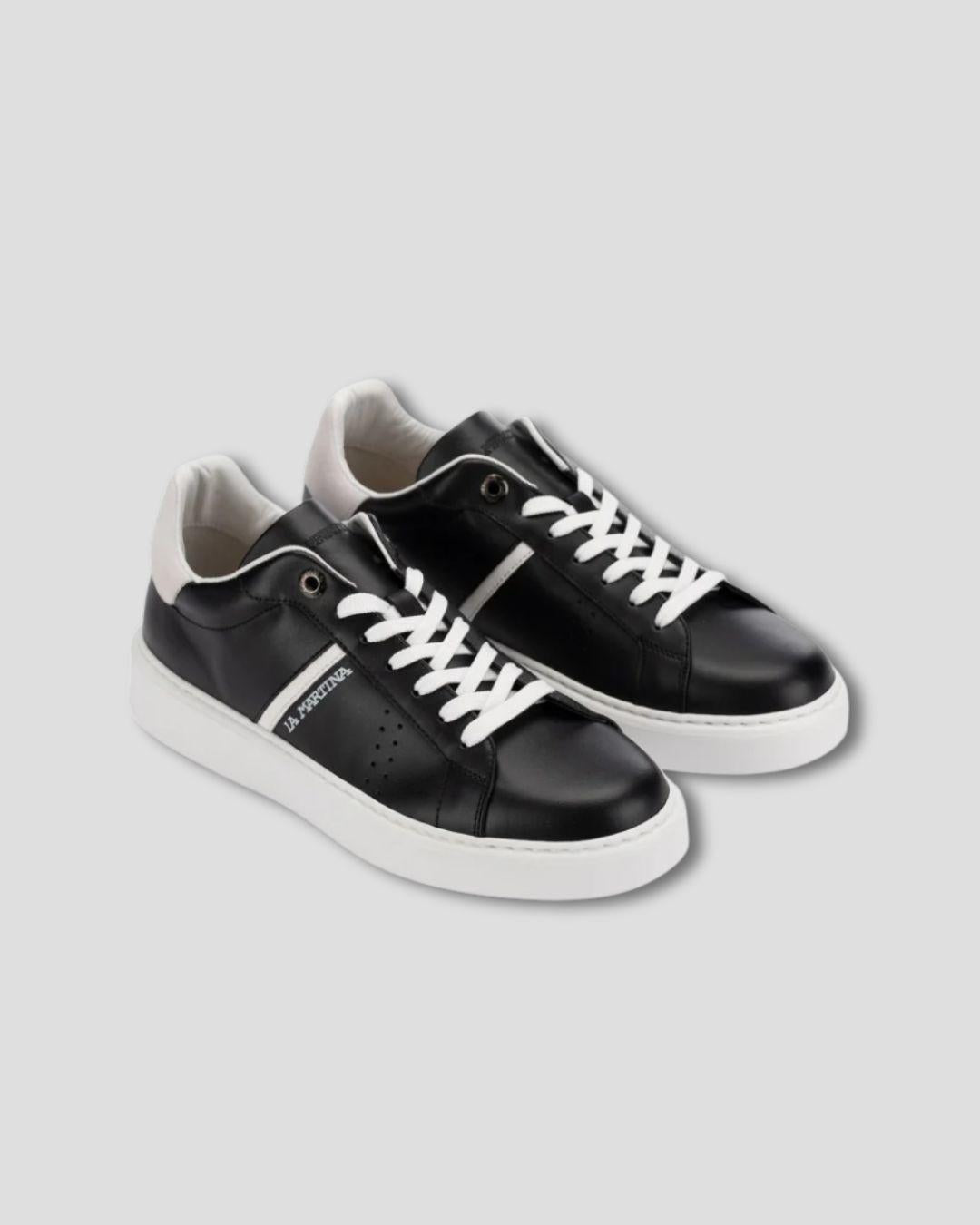 Black leather sneaker