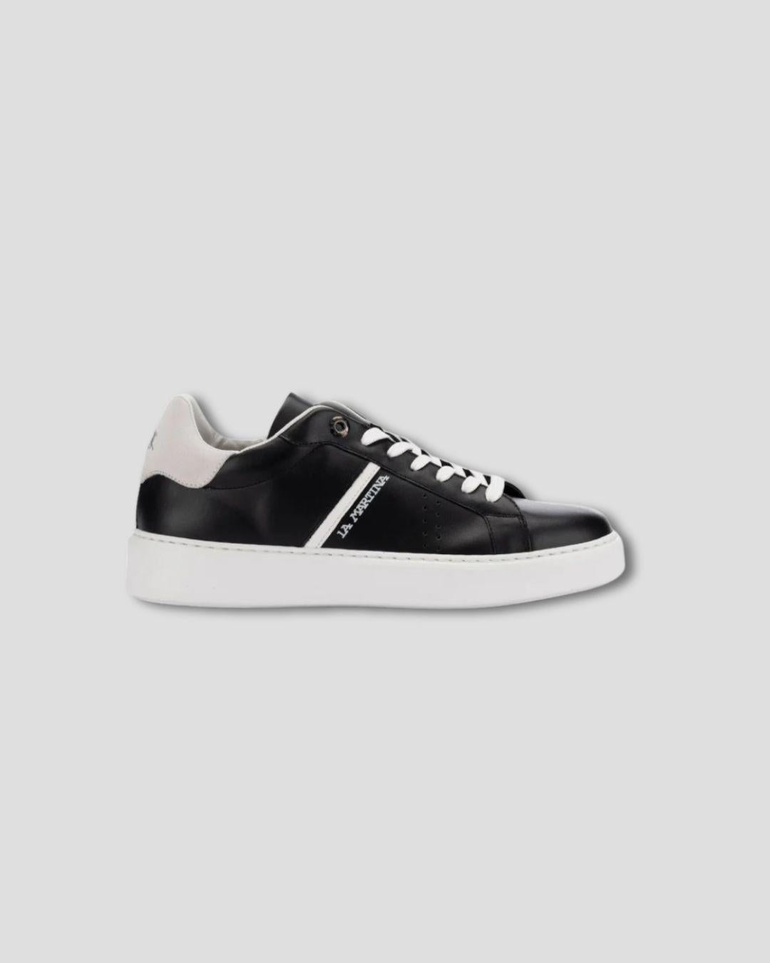 Black leather sneaker