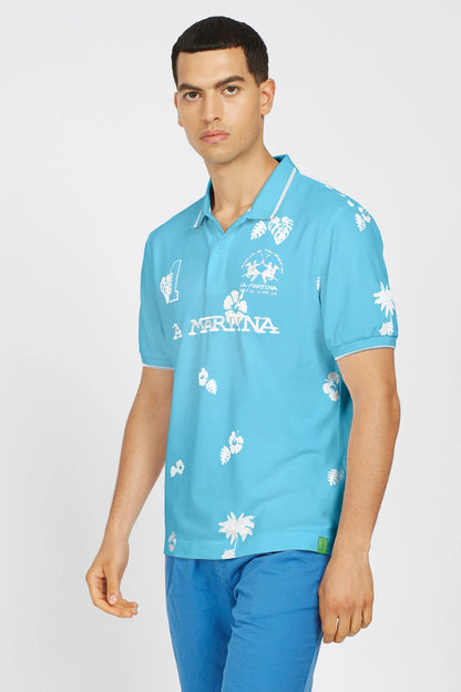 Floral Print Polo