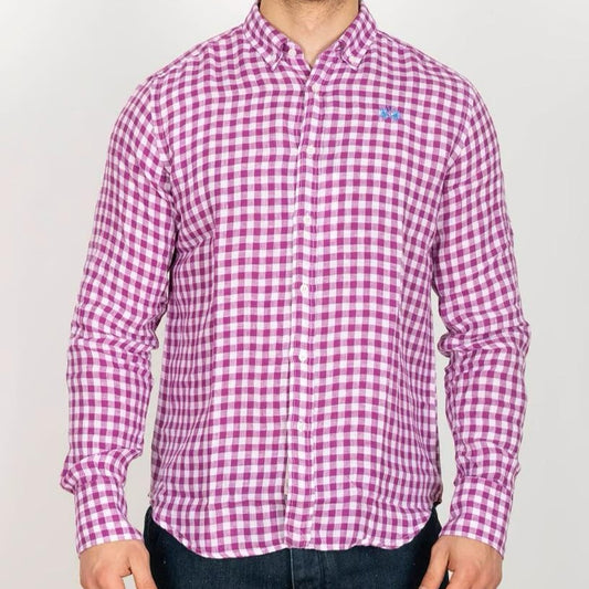 LM checked linen shirt