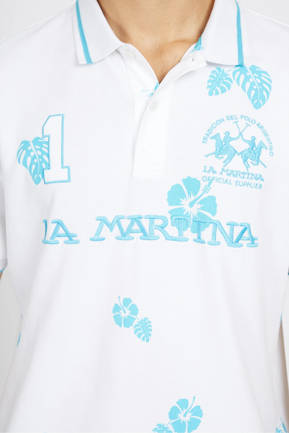 La Martina Floral print polo