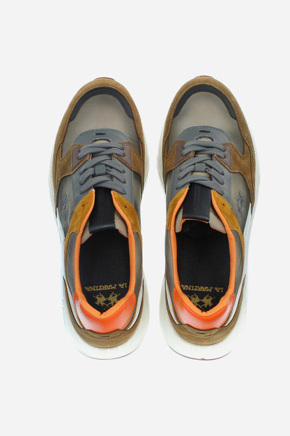Suede trim sneaker