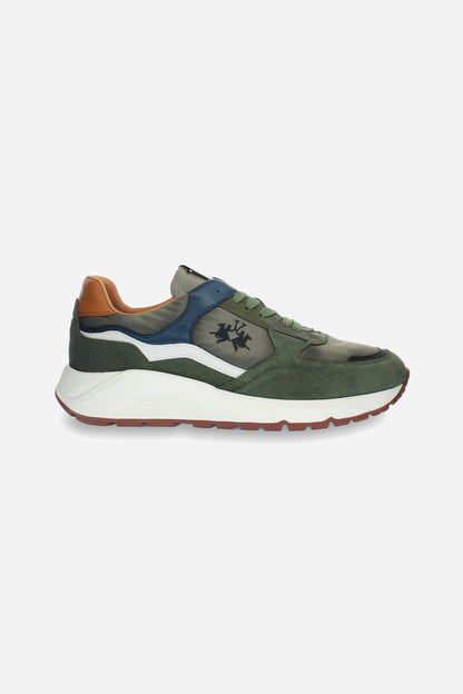 Suede trim sneaker