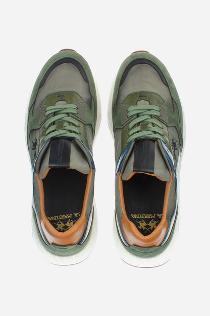 Suede trim sneaker