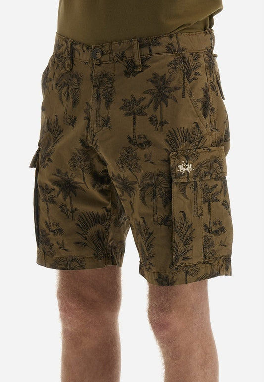 Palm print bermuda