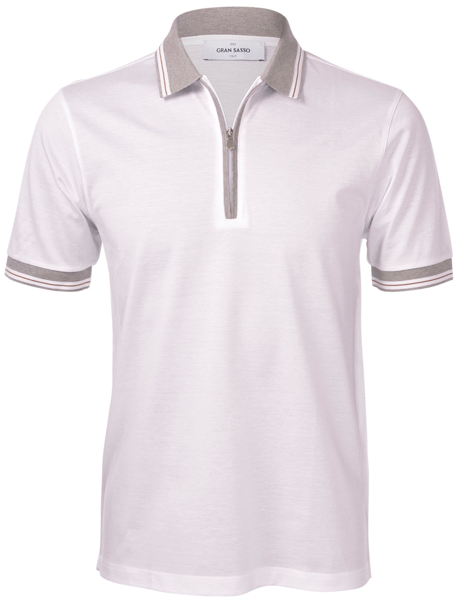 Short Sleeve Zip Polo